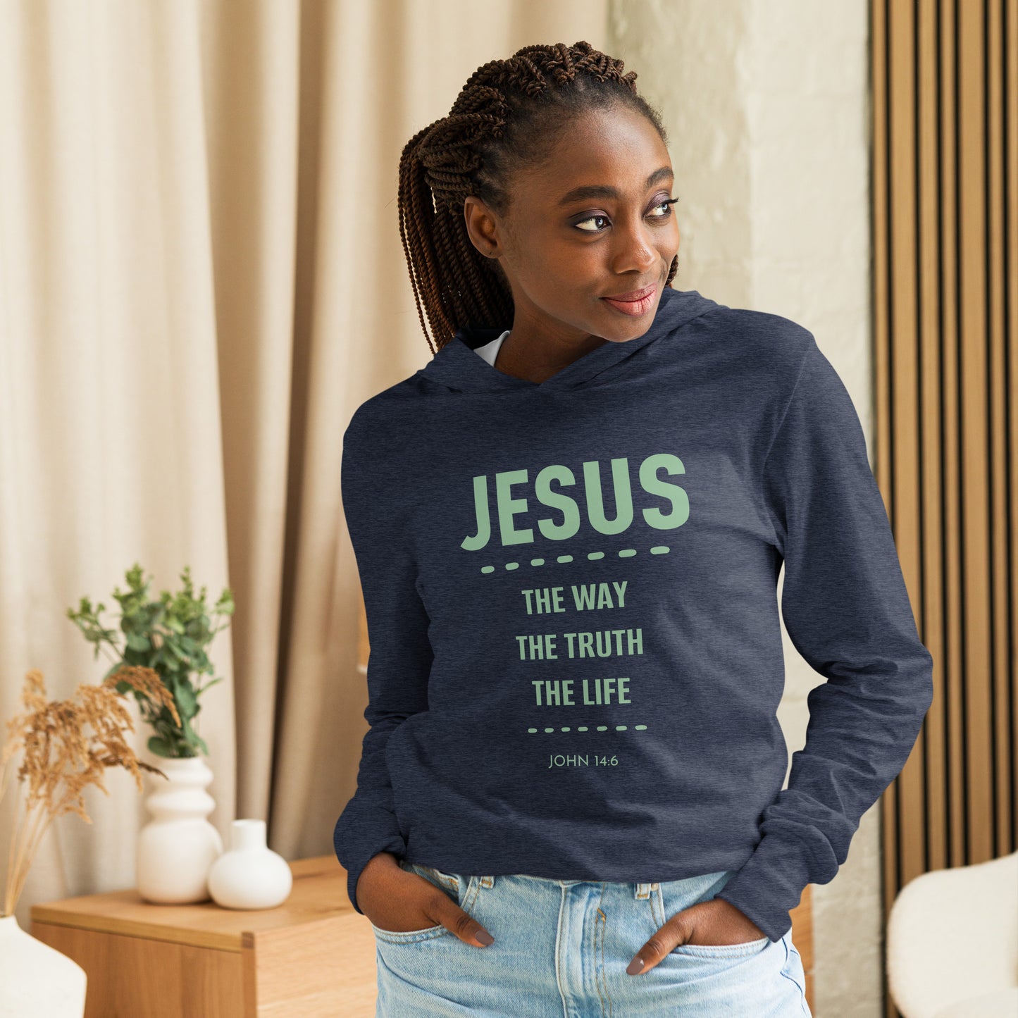 Hooded long-sleeve tee