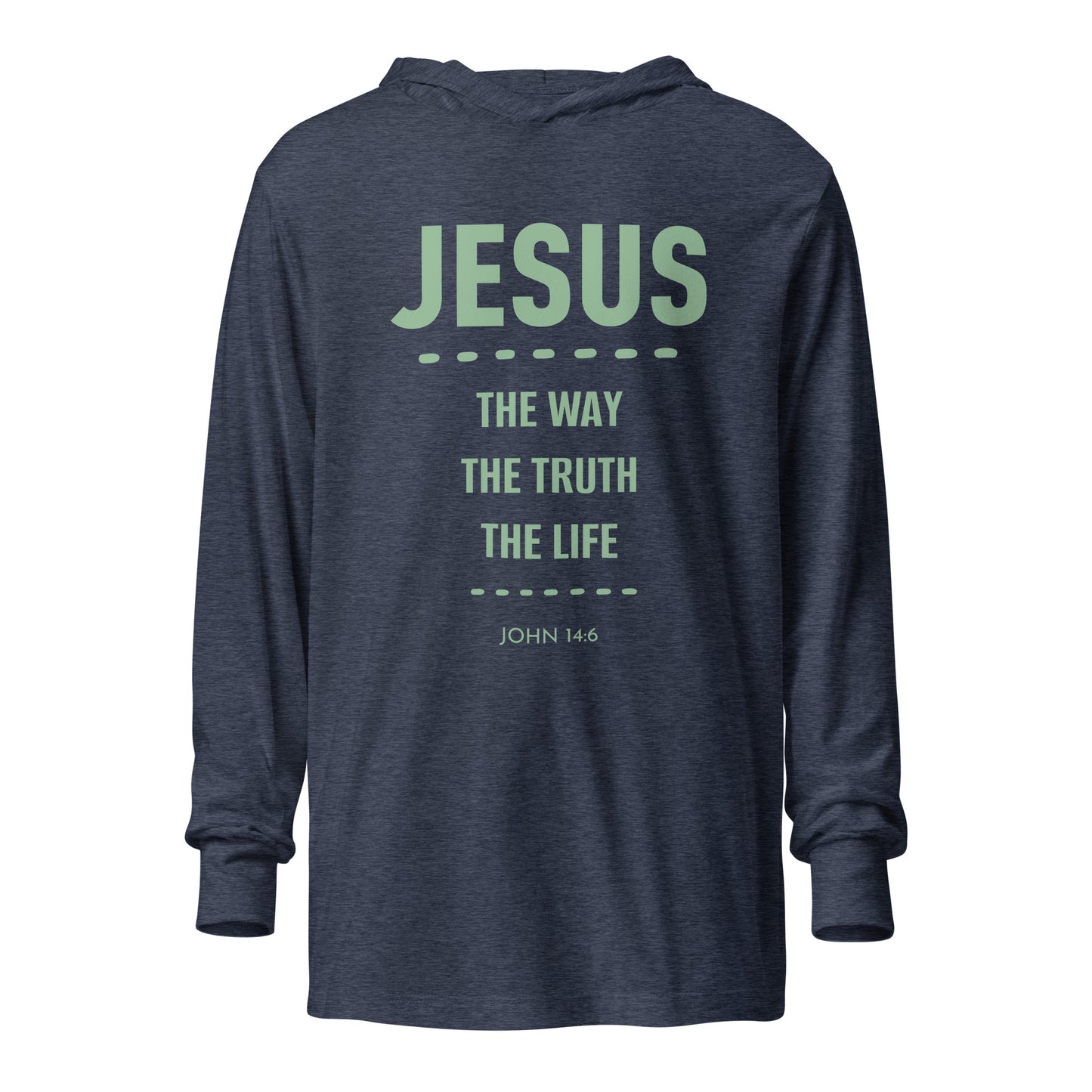 Jesus The Way Hooded long-sleeve tee