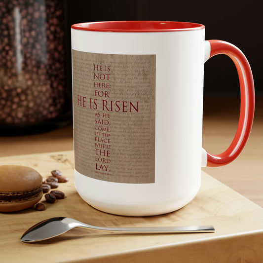 Two-Tone Resurrection Coffee Mugs, 15oz