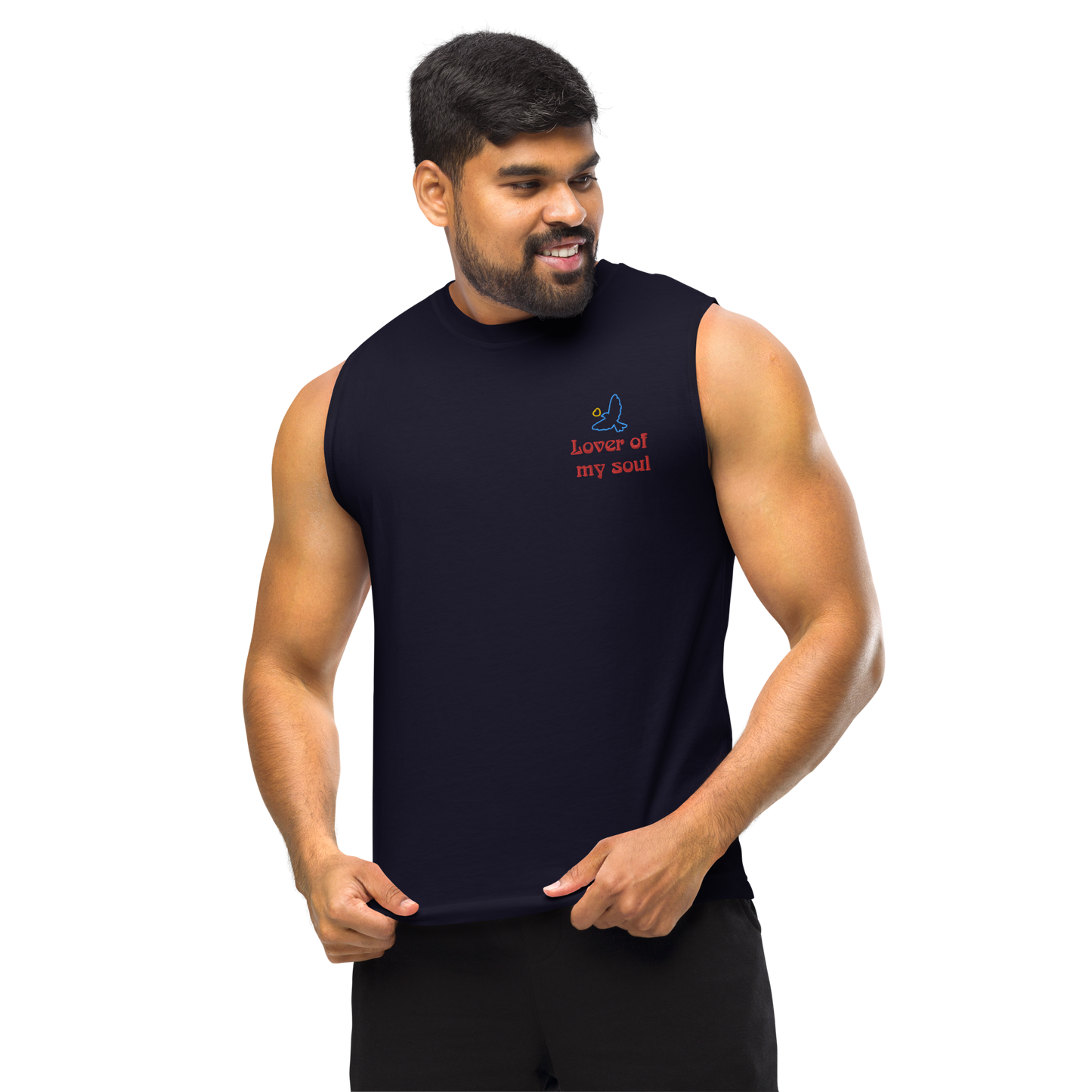 Holly Spirit Lover of My Soul Embroidery sleeveless Tank