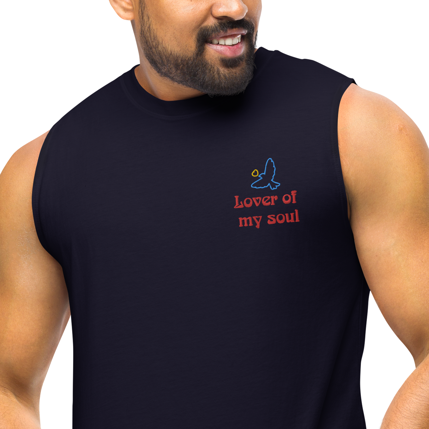 Holly Spirit Lover of My Soul Embroidery sleeveless Tank