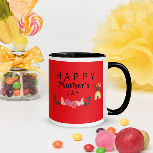 Happy Mothers Day mug with color inside