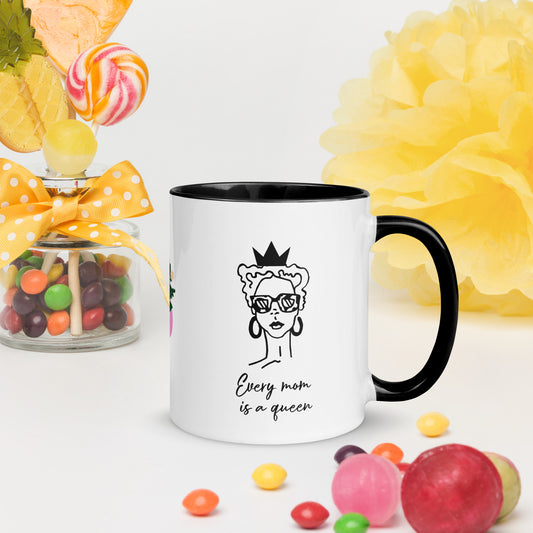 Every Mom is a Queen-Mug with Color Inside