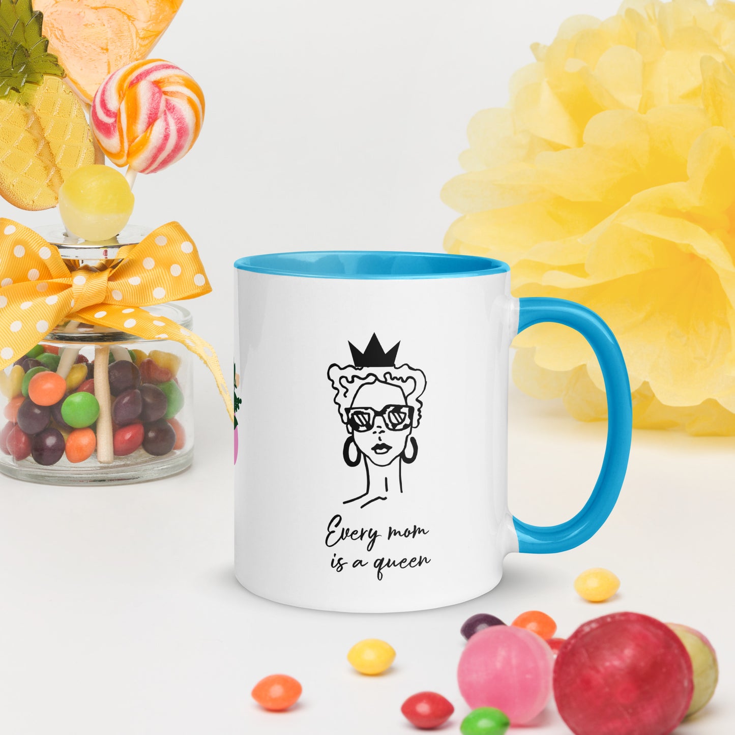 Every Mom is a Queen-Mug with Color Inside