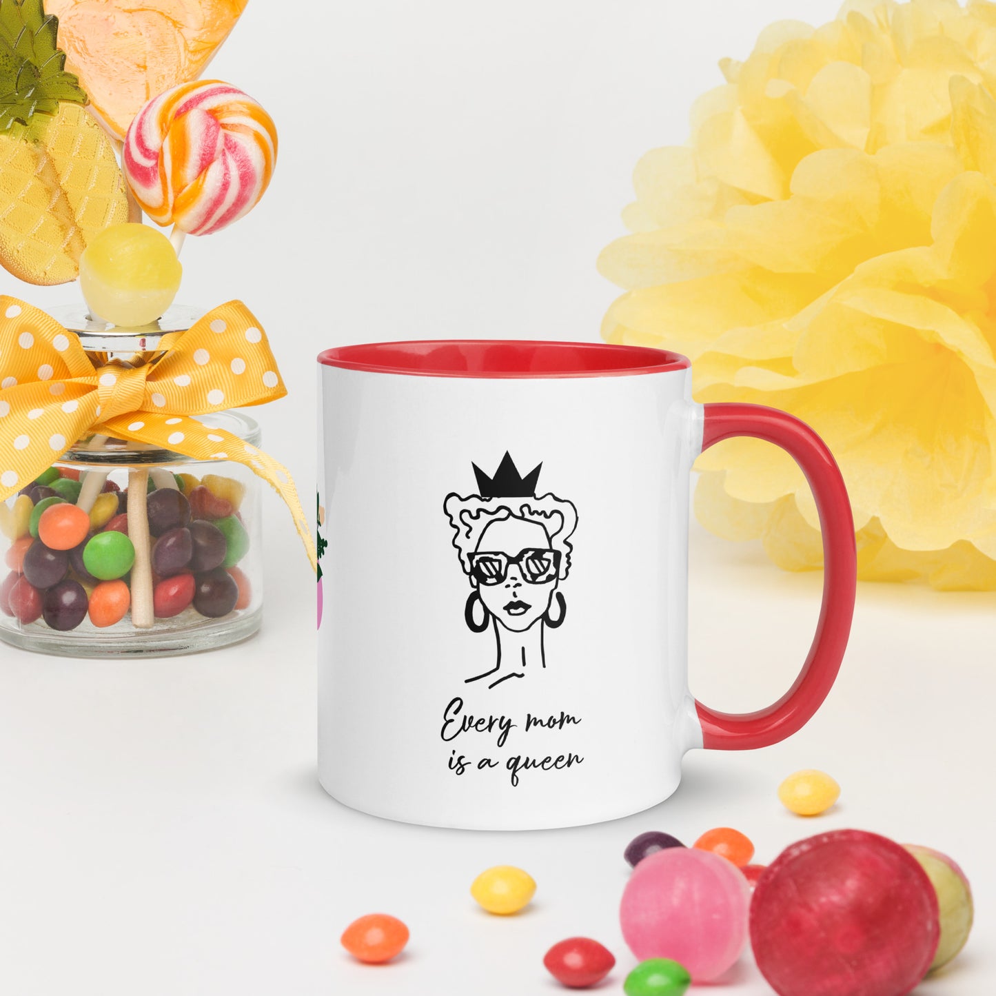 Every Mom is a Queen-Mug with Color Inside