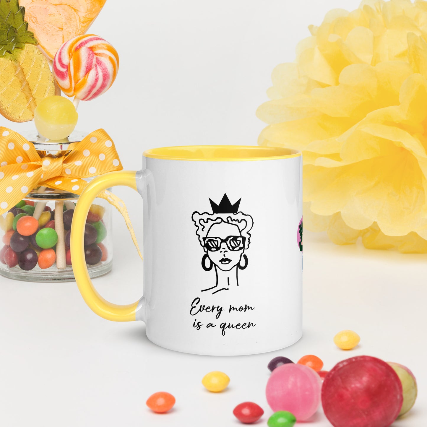Every Mom is a Queen-Mug with Color Inside